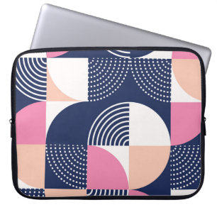 Funda Para Portátil Círculos gráficos Patrón de infiltración sin solda