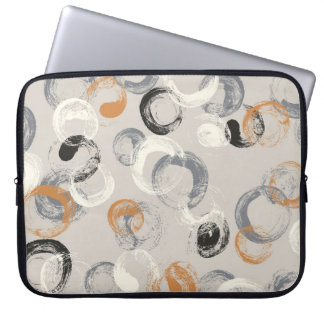 Funda Para Portátil Círculos grises: Patrón continuo simple