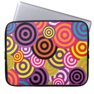 Funda Para Portátil Círculos retro