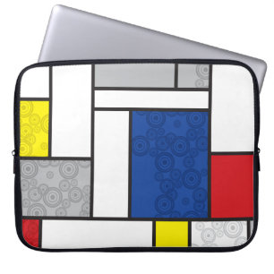 Funda Para Portátil Círculos Retro Mondrian Minimalista Arte Mod De St