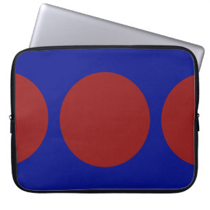 Funda Para Portátil Círculos rojos en azul