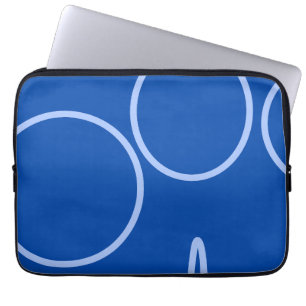 Funda Para Portátil Círculos y bucle en azul