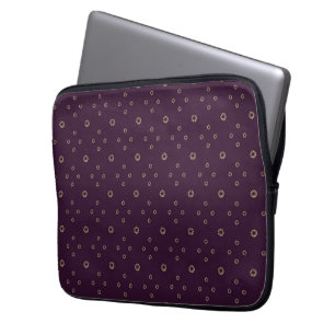 Funda Para Portátil Ciruela Sol de Zinnia Dorada