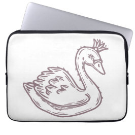Funda Para Portátil Cisne en la corona