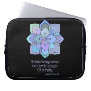 Funda Para Portátil Cita de belleza Mandala Eleanor Roosevelt