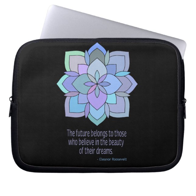 Funda Para Portátil Cita de belleza Mandala Eleanor Roosevelt (Frente)