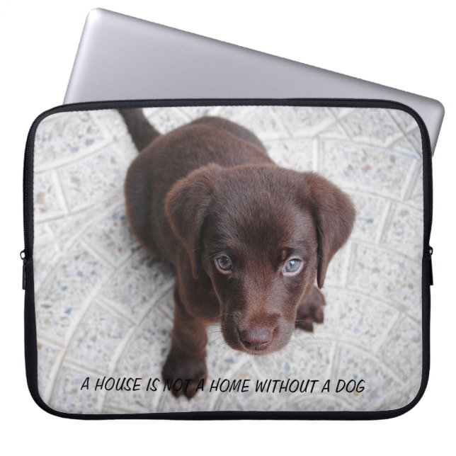 Funda Para Portátil Cita de Cachorro (Frente)
