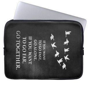Funda Para Portátil Cita De Felicidad Si Quieres Ir Juntos