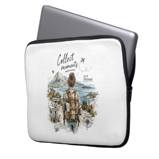 Funda Para Portátil Cita de viaje: Colecciona Momentos No Cosas