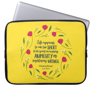 Funda Para Portátil Cita del libro de la vida floral de Charlotte Bron