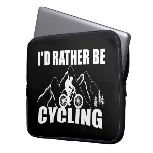 Funda Para Portátil Cita divertida de ciclismo (Anverso izquierdo)