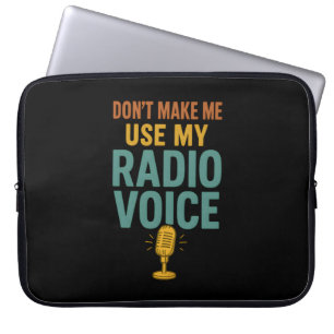 Funda Para Portátil Cita divertida de voz de radio - Locutor de voz gr