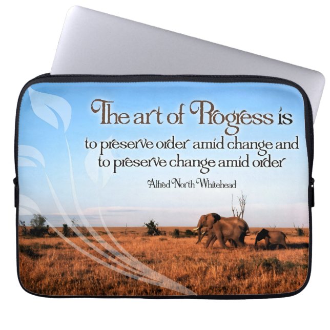 Funda Para Portátil Cita Inspiradora de Alfred North Whitehead (Frente)