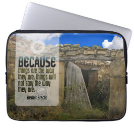 Funda Para Portátil Cita Inspiradora de Bertolt Brecht "Change"