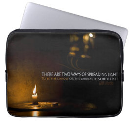 Funda Para Portátil Cita Inspiradora de Edith Wharton "Luz"