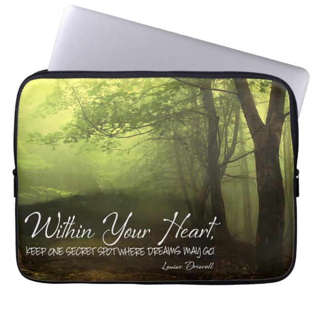 Funda Para Portátil Cita Inspiradora de Louise Driscoll "Dentro" (Frente)