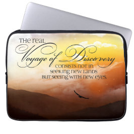 Funda Para Portátil Cita Inspiradora de Marcel Proust "Nuevos ojos"