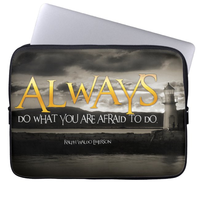 Funda Para Portátil Cita Inspiradora de Ralph Waldo Emerson (Frente)