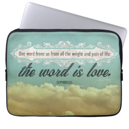 Funda Para Portátil Cita Inspiradora de Sophocles "Amor"
