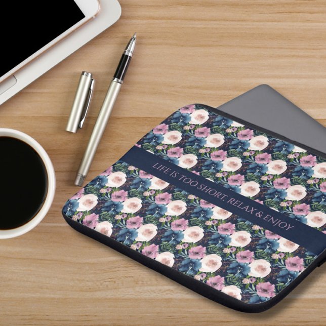 Funda Para Portátil Cita Inspiradora floral (Subido por el creador)