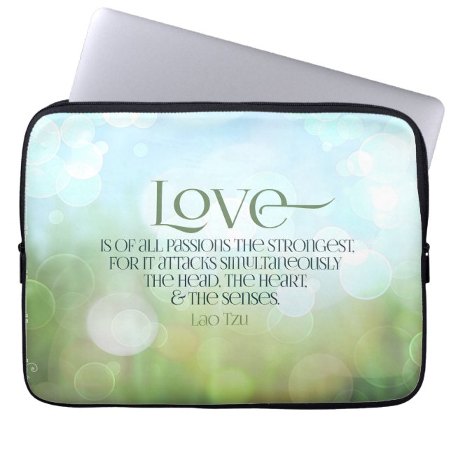 Funda Para Portátil Cita Inspiradora lao zu "amor" (Frente)