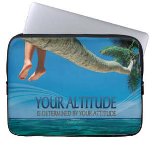 Funda Para Portátil Cita Inspiradora "Su altitud / actitud"