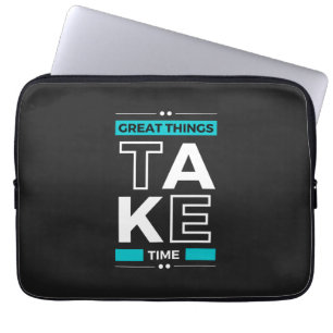 Funda Para Portátil Cita Motivacional Texto Moderno y Positivo    