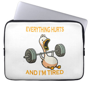 Funda Para Portátil Cita todo duele y estoy cansado