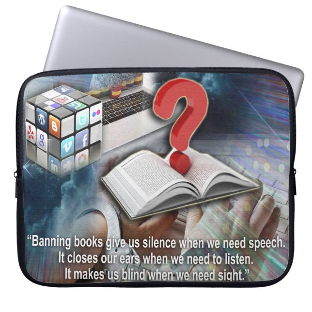 Funda Para Portátil Citas alrededor de libros (Frente)