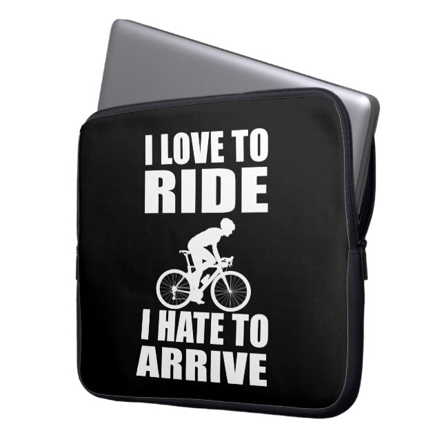 Funda Para Portátil Citas de ciclismo divertidas y motivacionales (Anverso izquierdo)