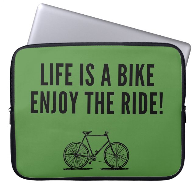 Funda Para Portátil Citas de ciclismo motivacionales (Frente)