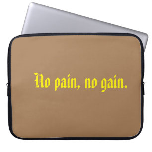 Funda Para Portátil Citas De Motivación De GIMNASIO Y Marrón Claro