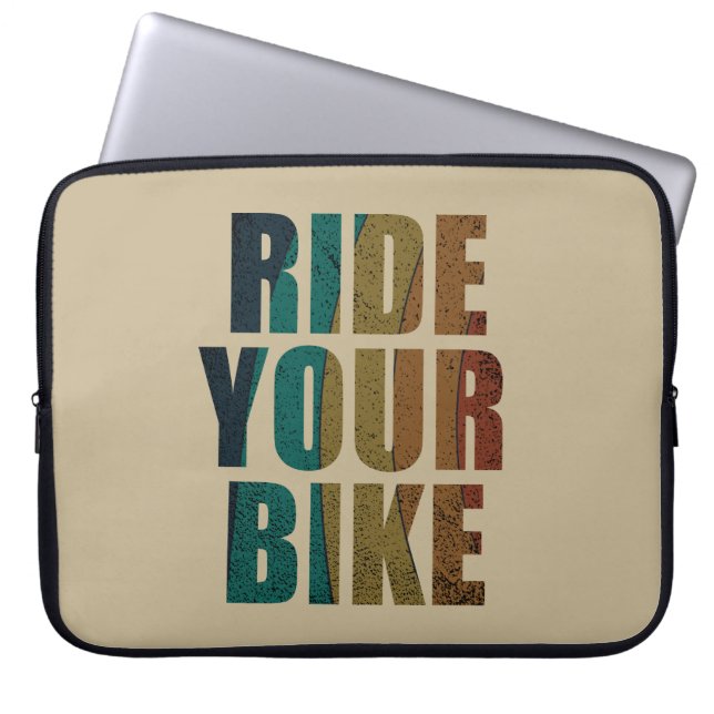 Funda Para Portátil citas inspiradoras de ciclismo (Frente)