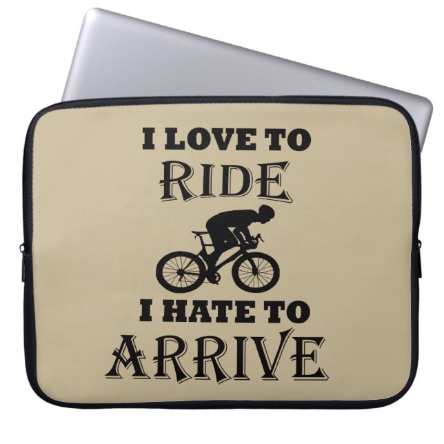 Funda Para Portátil citas inspiradoras de ciclismo divertidos (Frente)