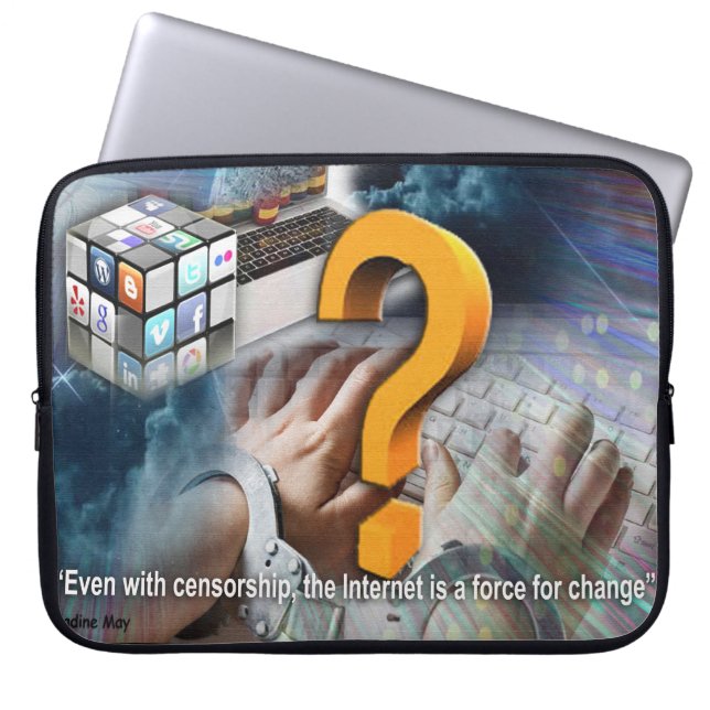 Funda Para Portátil Citas sobre Internet (Frente)