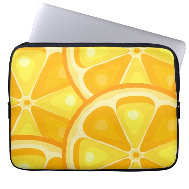 Funda Para Portátil Cítricos TROPICAL SUMMER FRUIT Naranja limones Sli (Frente)