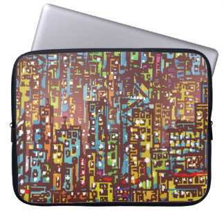 Funda Para Portátil Cityscape hand drawn illustrationart,street,city,s