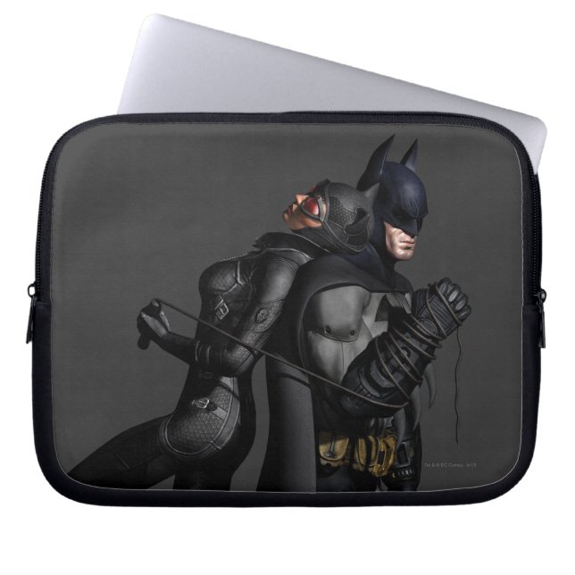 Funda Para Portátil Ciudad Batman Arkham | Batman y Catwoman (Frente)