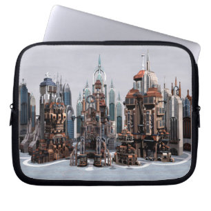 Funda Para Portátil Ciudad futurista