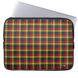 Funda Para Portátil Clan Buchanan Tartan Colorful Placed Monograma