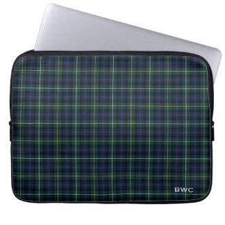 Funda Para Portátil Clan Campbell de Argyll Tartán Blue Plaid Monogram