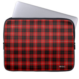 Funda Para Portátil Clan Cunningham Tartan Red Plaid Monogram