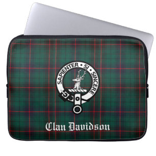 Funda Para Portátil Clan Davidson Escudo Badge y Tartán
