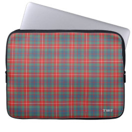 Funda Para Portátil Clan Fraser Antiguo Tartan Monogrammed