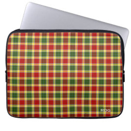 Funda Para Portátil Clan Gibbs y Gibson Tartan Monogrammed