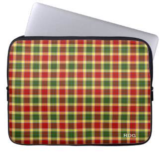 Funda Para Portátil Clan Gibbs y Gibson Tartan Monogrammed