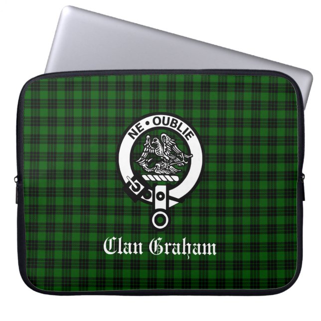 Funda Para Portátil Clan Graham Escudo Badge y Tartán (Frente)