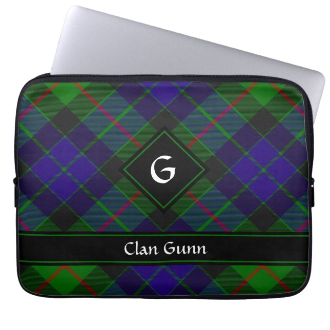Funda Para Portátil Clan Gunn Tartan Laptop Sleeve (Frente)