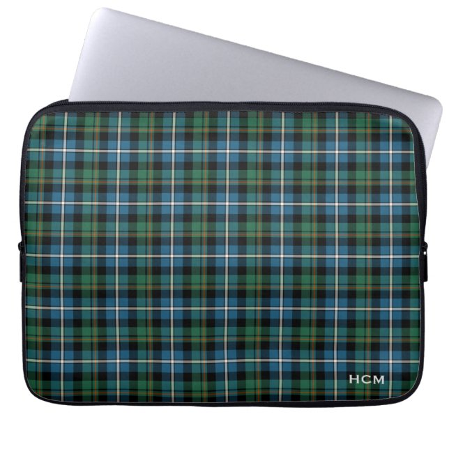 Funda Para Portátil Clan MacRae Hunting Tartan Scottish Plaid Monogram (Frente)