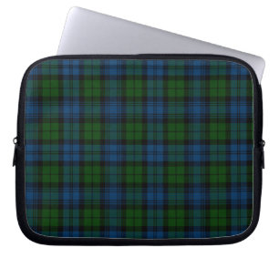 Funda Para Portátil Clan Tartán Campbell Militar Plantado Azul Verde